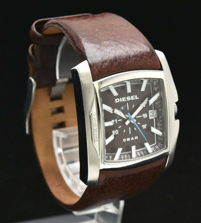 楽天市場】【ウォッチ】DIESEL ディーゼル デイト ブラウン文字盤 SS  