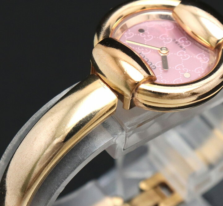 楽天市場】【ウォッチ】GUCCI グッチ GG柄 シェル ピンクシェル文字盤  