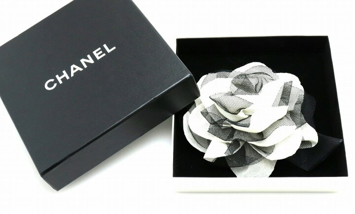 楽天市場】CHANEL シャネル カメリア コサージュ リボン ピン 