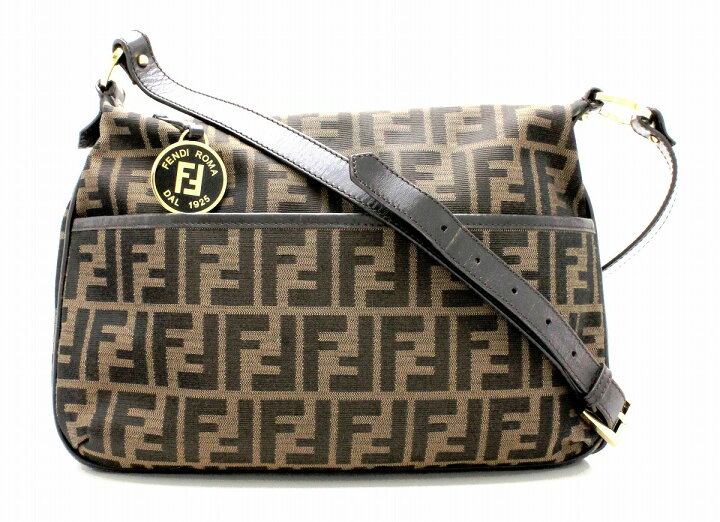 2511-104｜美品｜フェンディ ショルダーバッグ ダークブラウン ズッカ  