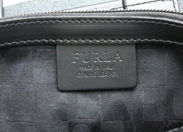 楽天市場 バッグ Furla フルラ ハンドバッグ トートバッグ 花柄 タンポポ チャーム レザー 黒 ブラック ホワイト 白 シルバー金具 中古 U Blumin 楽天市場店