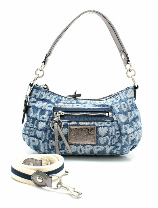 楽天市場】【バッグ】COACH コーチ ポピー デニム ワードローブ  
