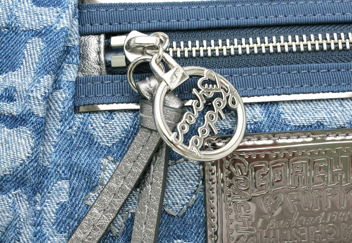 楽天市場】【バッグ】COACH コーチ ポピー デニム ワードローブ 