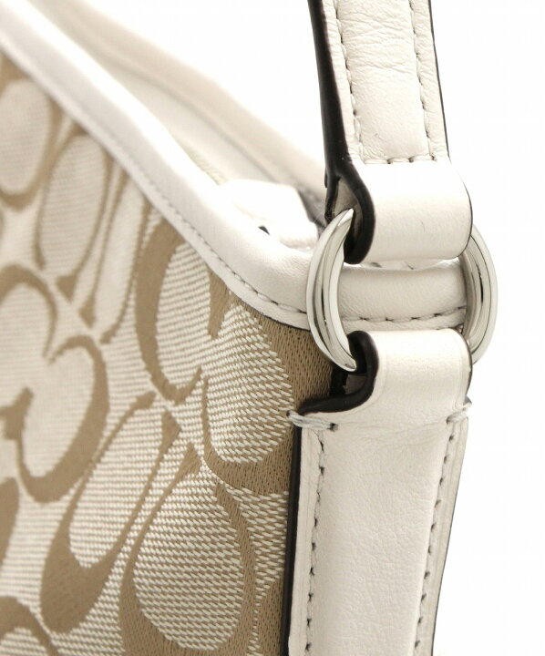 COACH(コーチ) ショルダーバッグ - F88008 白×カーキ×マルチ レザー  