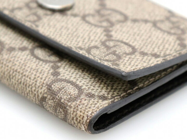 GUCCI グッチ GGプラス レザー 6連キーケース カーキベージュ ブラウン 茶 115063 2184 【中古】【k】 Blumin GUCCI グッチ 6連 115063 キーケース GGプラス 茶色