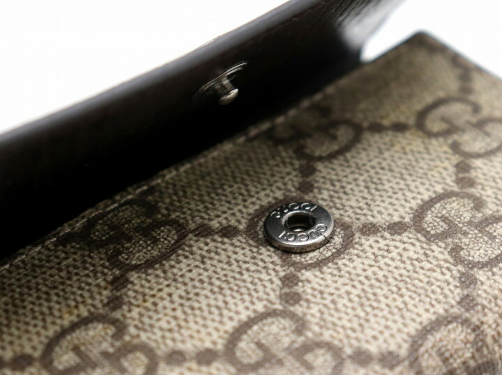 GUCCI グッチ GGプラス レザー 6連キーケース カーキベージュ ブラウン 茶 115063 2184 【中古】【k】 Blumin GUCCI グッチ 6連 115063 キーケース GGプラス 茶色