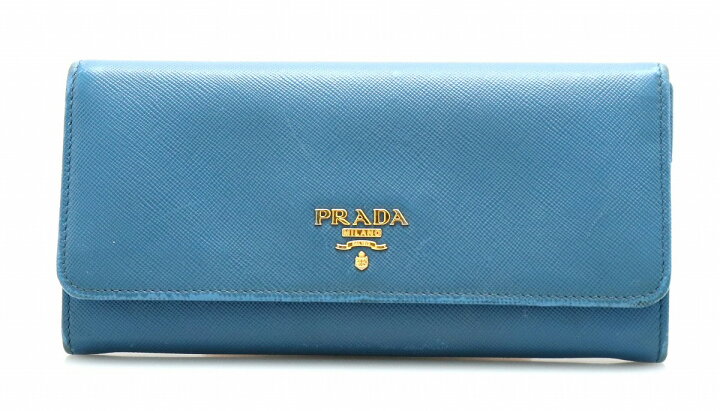 楽天市場】【財布】PRADA プラダ 2つ折り長財布 レザー サフィアーノ 