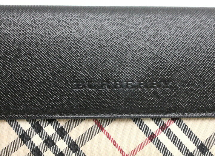 楽天市場】【財布】BURBERRY バーバリー 2つ折 長財布 Wホック ダブル 