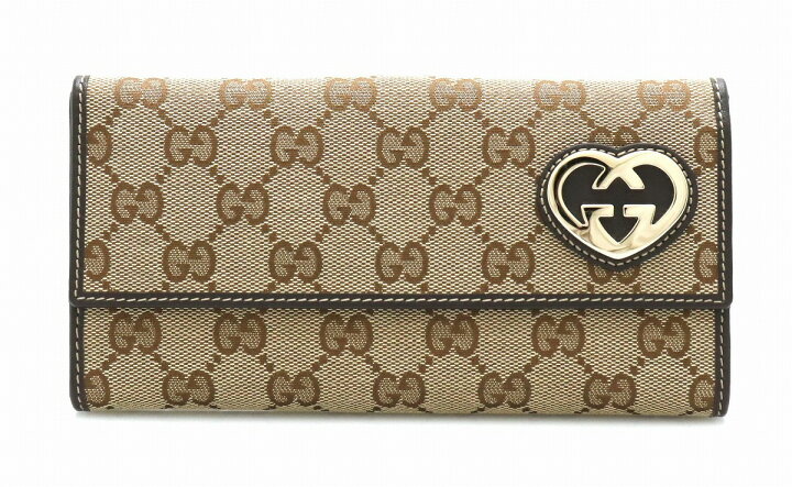 楽天市場】【財布】GUCCI グッチ GGキャンバス ラブリーハート Wホック  
