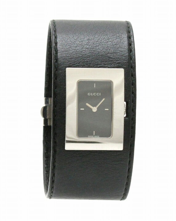 楽天市場】【ウォッチ】GUCCI グッチ レザー バングル ブラック文字盤  
