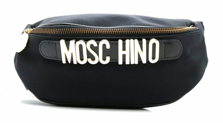 楽天市場】【バッグ】MOSCHINO モスキーノ ウエストバッグ ロゴ レザー  