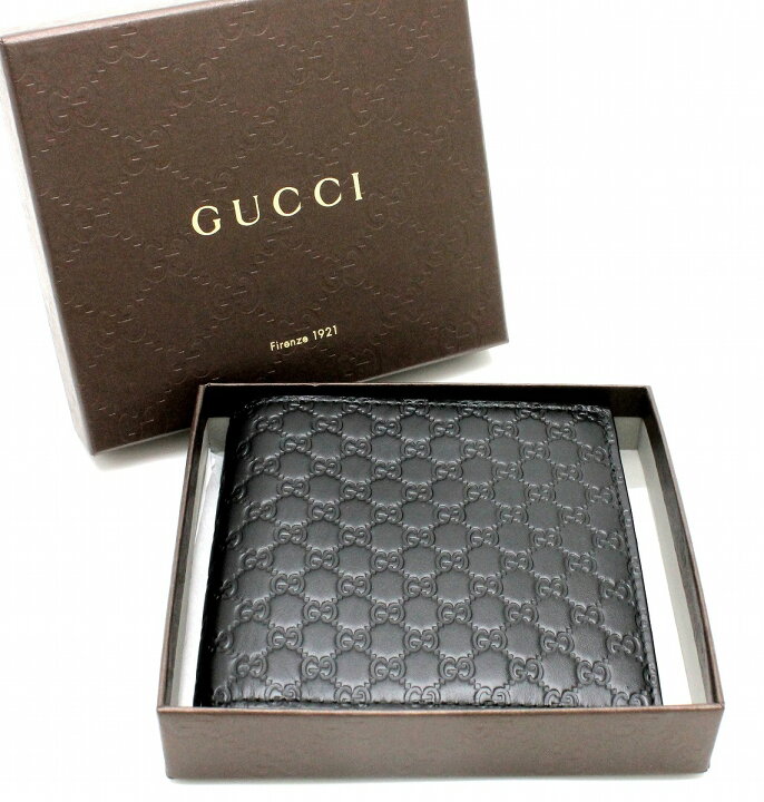 楽天市場】【財布】GUCCI グッチ マイクログッチシマ 2つ折財布 レザー  