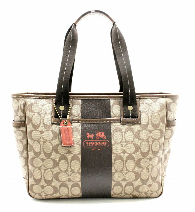 楽天市場】【バッグ】COACH コーチ ヘリテージ ストライプ 
