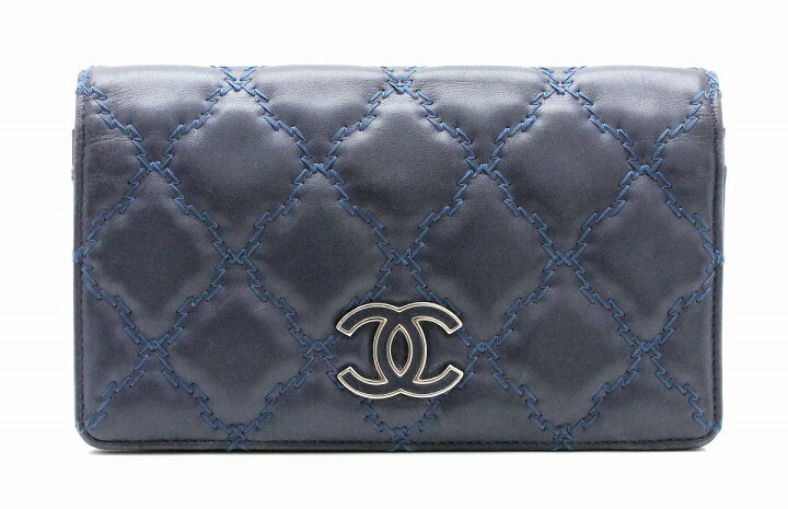楽天市場】【財布】CHANEL シャネル ウルトラステッチ 二つ折り 長財布  