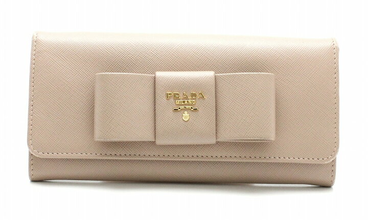 楽天市場】【財布】PRADA プラダ リボン モチーフ 2つ折長財布 