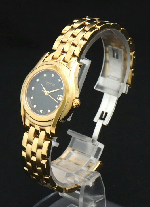 楽天市場】【ウォッチ】GUCCI グッチ デイト 11Pダイヤ ブラック文字盤  