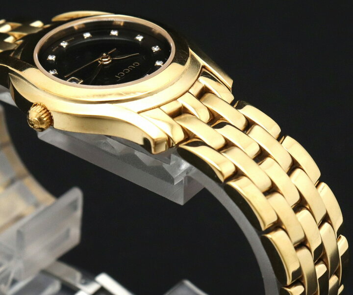 楽天市場】【ウォッチ】GUCCI グッチ デイト 11Pダイヤ ブラック文字盤  