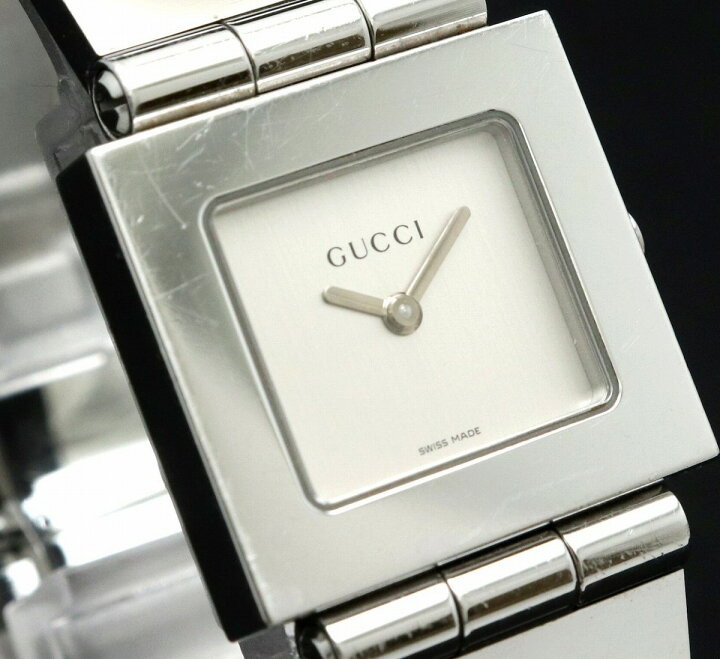 楽天市場】【ウォッチ】GUCCI グッチ スクエア シルバー文字盤 
