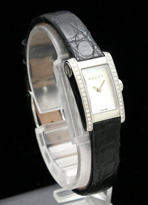 楽天市場】【ウォッチ】GUCCI グッチ ダイヤベゼル シェル文字盤 SS 革  
