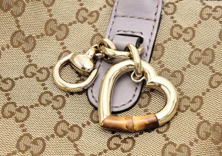 楽天市場】【バッグ】GUCCI グッチ GGキャンバス ハートビット トート 