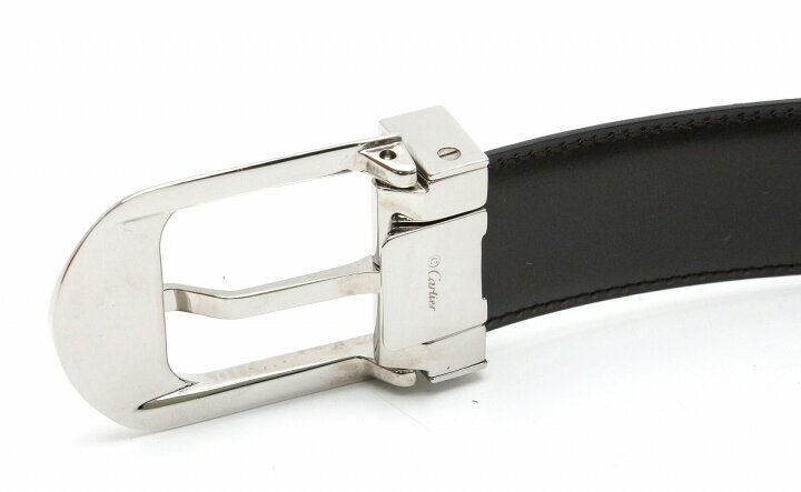 楽天市場】Cartier カルティエ リバーシブル ベルト レザー 黒  
