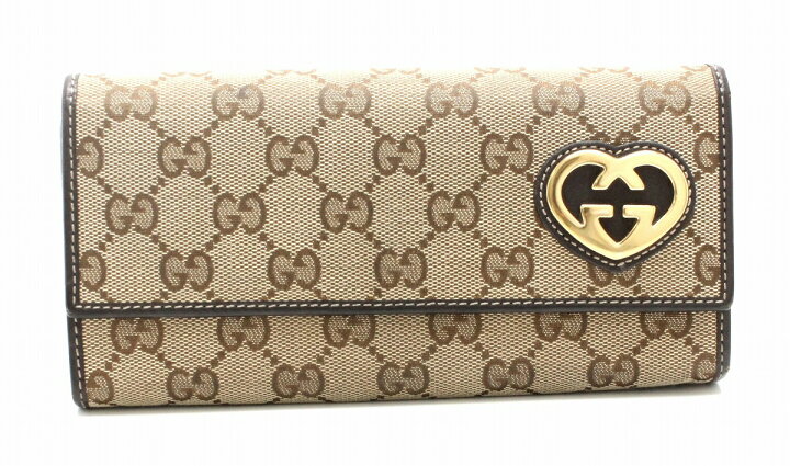 楽天市場】【財布】GUCCI グッチ GGキャンバス ラブリーライン ハート 