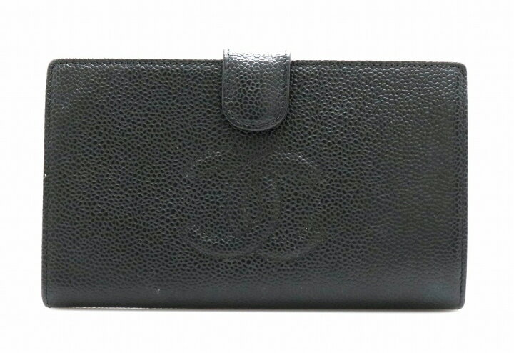 楽天市場】【財布】CHANEL シャネル キャビアスキン がま口 ガマ口 長 