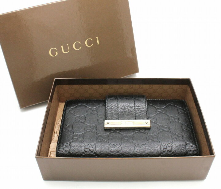 楽天市場】【財布】GUCCI グッチ グッチシマ レザー 2つ折長財布 