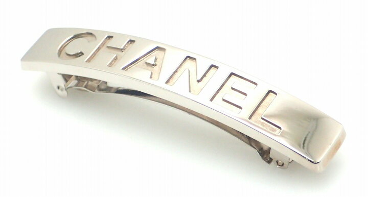 楽天市場】CHANEL シャネル ロゴ バレッタ ヘアクリップ 髪留め 