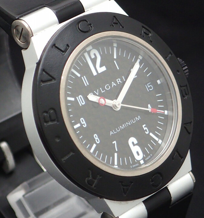 BVLGARI（ブルガリ） アルミニウム AL38TA 腕時計 アルミ×ラバー 黒 