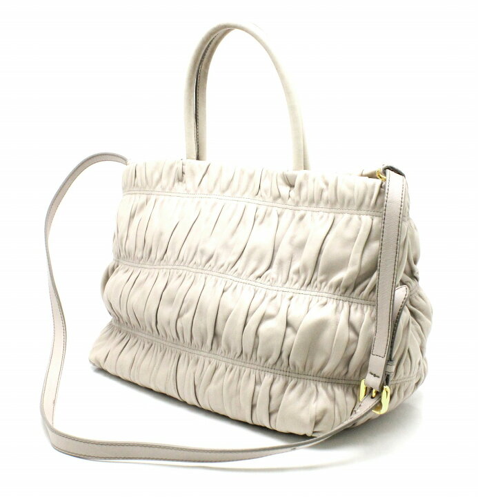 楽天市場】【バッグ】PRADA プラダ NAPPA GAUFRE ハンドバッグ リボン 