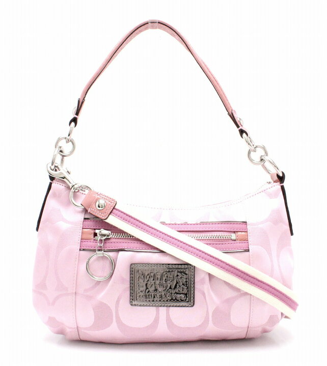 楽天市場】【バッグ】COACH コーチ シグネチャー ポピー サテン グルー  