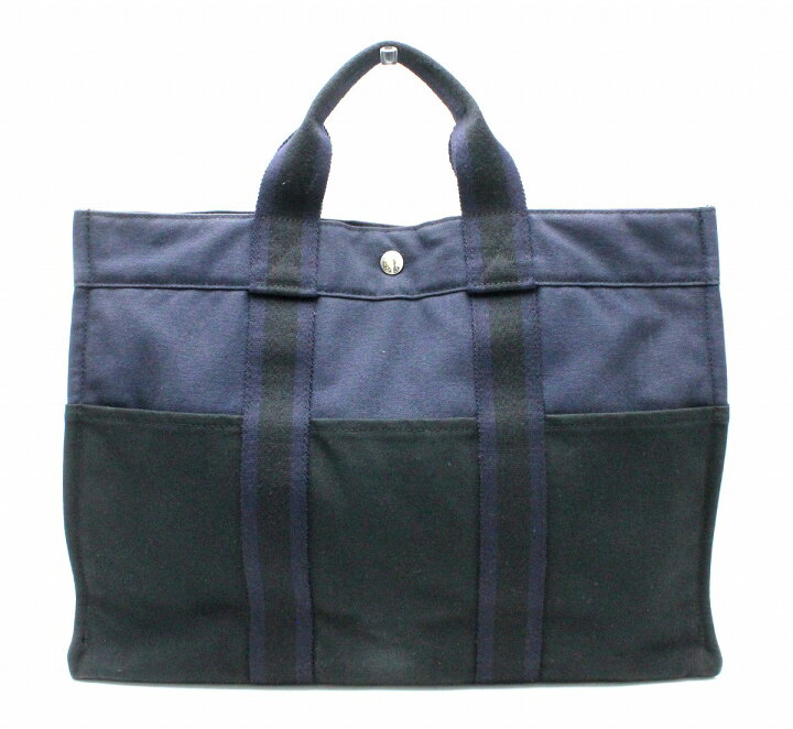 HERMES エルメス フールトゥ MM トートバッグ ネイビー 