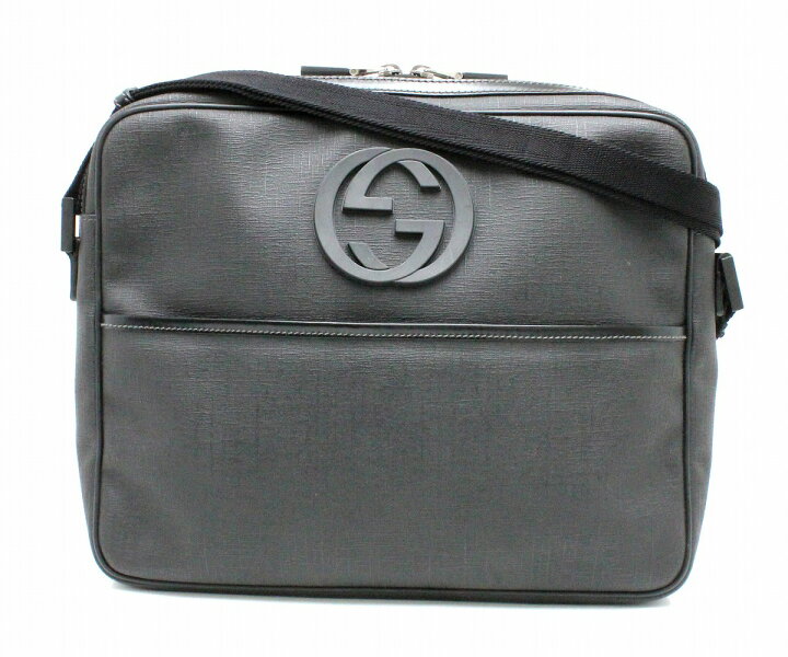楽天市場】【バッグ】GUCCI グッチ ショルダーバッグ レザー 黒  