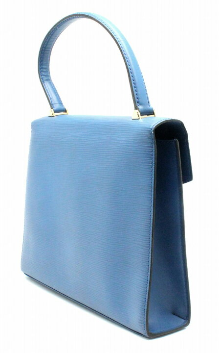 ナ*ミ様 Louis Vuitton マルゼルブエピレザー ハンドバッグ 青 