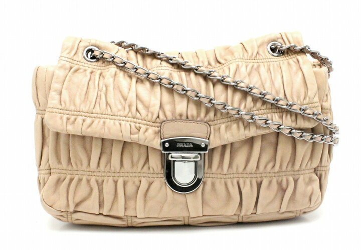 楽天市場】【バッグ】PRADA プラダ NAPPA GAUFRE チェーン ショルダー 