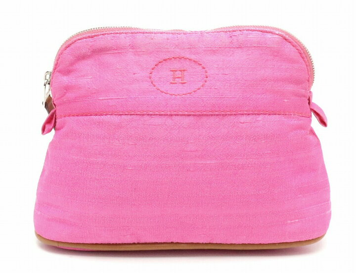 広尾店】エルメス HERMES ボリードポーチMM コスメポーチ コットン  