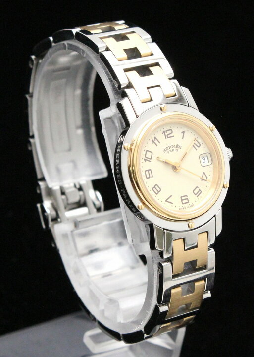 楽天市場】【ウォッチ】HERMES エルメス クリッパー デイト アイボリー  