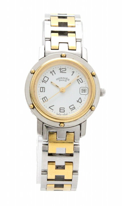 楽天市場】【ウォッチ】HERMES エルメス クリッパー デイト ホワイト  