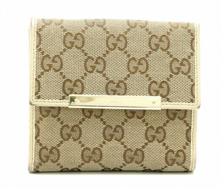 楽天市場】【財布】GUCCI グッチ GGキャンバス 2つ折財布 ダブルホック 