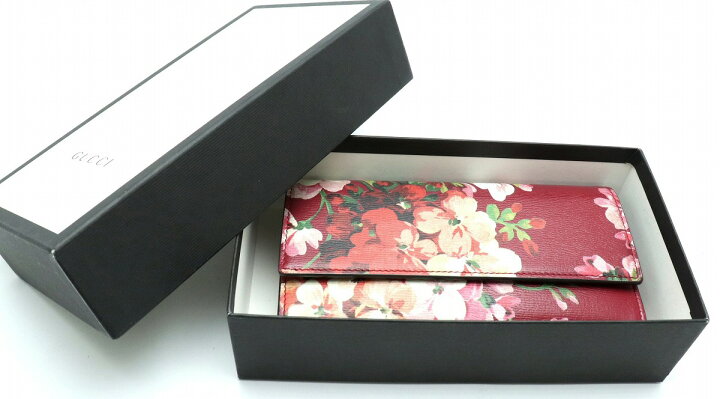 楽天市場】【財布】GUCCI グッチ ブルームス フラワープリント 2つ折り  