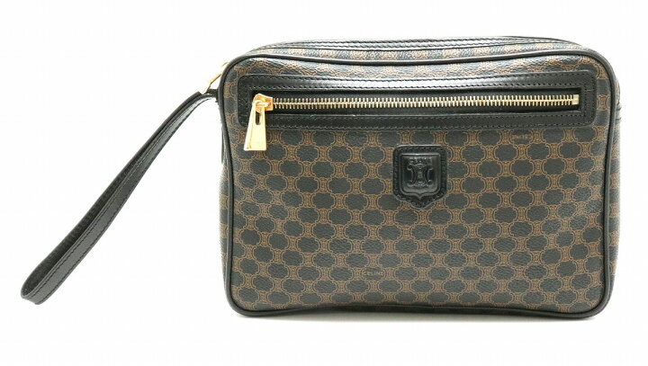 楽天市場】【バッグ】CELINE セリーヌ マカダム柄 ポーチ セカンド  