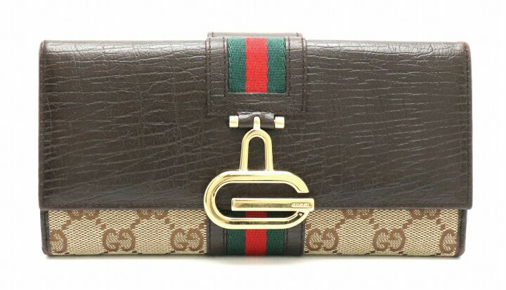 楽天市場】【財布】GUCCI グッチ GGキャンバス シェリーライン Wホック 