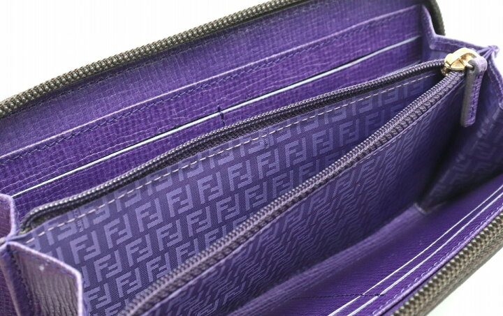 楽天市場】【財布】FENDI フェンディ ズッカ柄 ラウンドファスナー 長  
