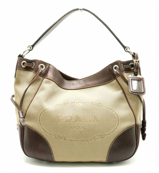 楽天市場】【バッグ】PRADA プラダ ロゴ ジャガード ショルダーバッグ 