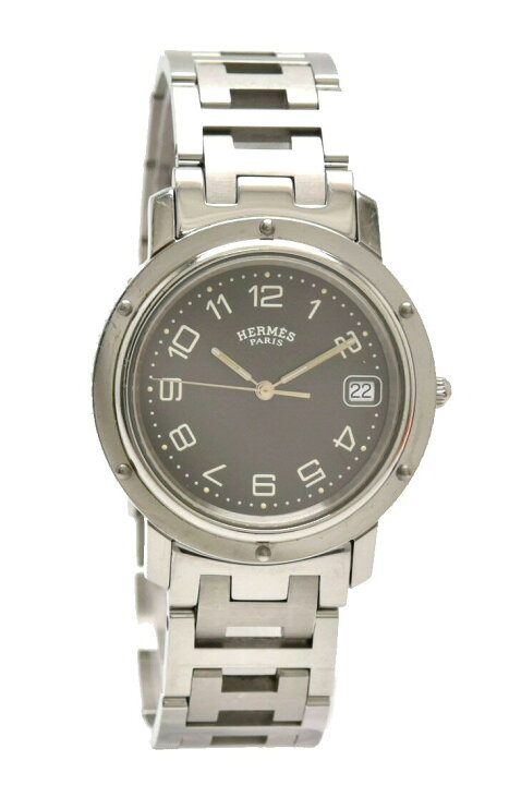 エルメス HERMES CL6.710 クリッパー デイト クォーツ メンズ _900511  