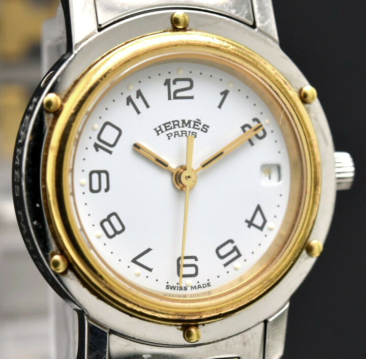 楽天市場】【ウォッチ】HERMES エルメス クリッパー デイト ホワイト  