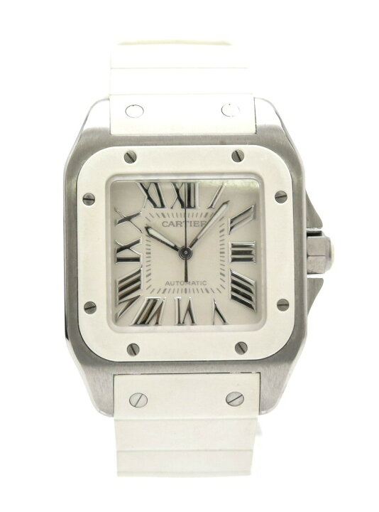 楽天市場】【ウォッチ】Cartier カルティエ サントス100 MM ホワイト  