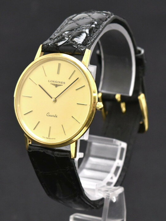 楽天市場】【ウォッチ】LONGINES ロンジン ゴールド文字盤 GP 革ベルト 