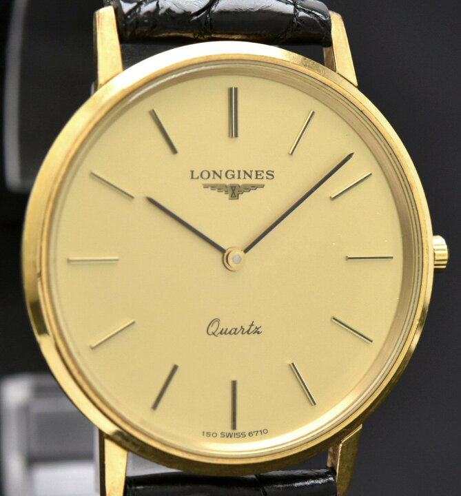 楽天市場】【ウォッチ】LONGINES ロンジン ゴールド文字盤 GP 革ベルト 